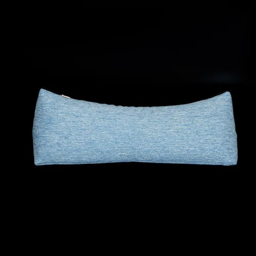 Almohada de apoyo para el cuello de trigo sarraceno, almohada cilíndrica cervical, almohada ajustable de cáscaras de trigo sarraceno, alivio del Azul