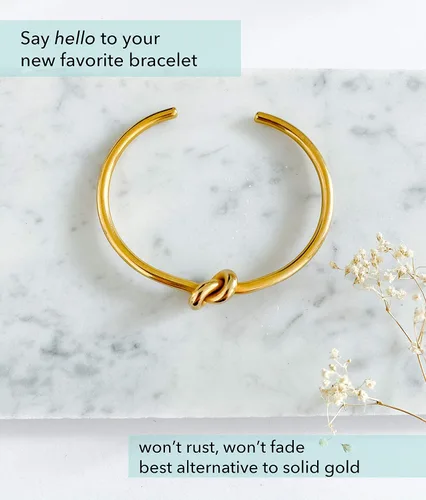Miniatura 3 de Altitude Boutique Brazalete de oro para mujer Pulsera de amor con nudo para regalos de dama de honor Chapado en oro de 18 quilates, pulseras