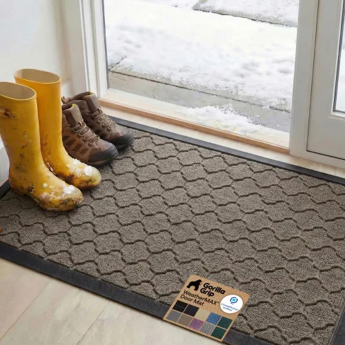 Miniatura 14 de Gorilla Grip - Tapete WeatherMax todoterreno 100% impermeable, caucho natural, resistente a manchas y decoloración, perfil bajo, interior y Grafito