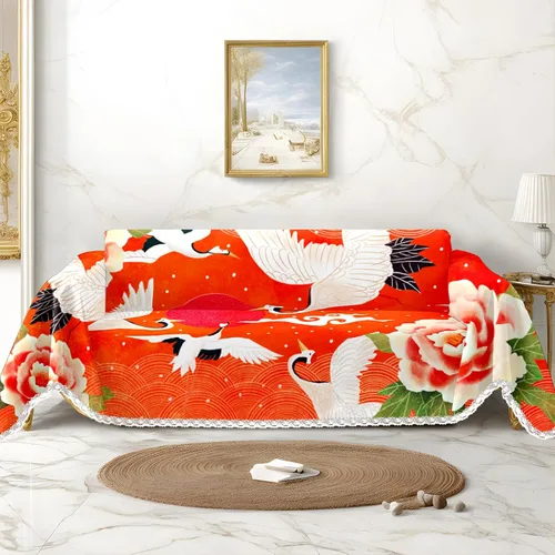 Miniatura 16 de Funda de sofá con estampado floral, fundas de sofá para sillón, funda resistente a las manchas, protector universal de muebles