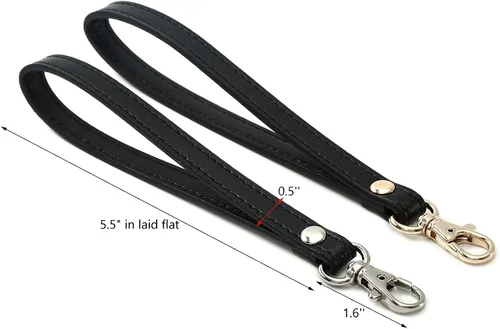 Miniatura 2 de Correa de muñeca de cuero para bolso, cartera, embrague, llavero, funda para teléfono celular