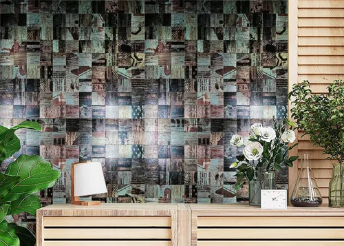 Miniatura 6 de 10 calcomanías de pared de mosaico compuesto de aluminio, impermeables, resistentes al calor, fáciles de cortar, baño/sala de estar/cocina