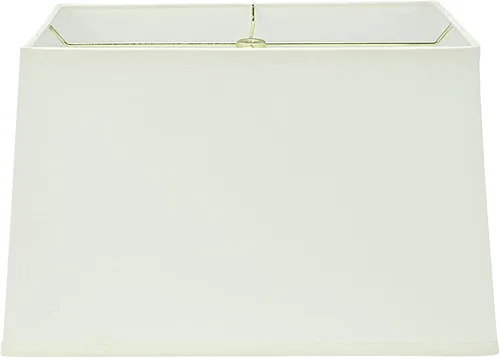 Miniatura 7 de Aspen Creative 32036 Pantalla de lámpara rectangular de estilo transicional con construcción de araña de forma rígida en color blanco hueso, 14