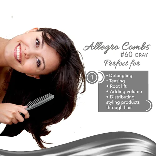 Miniatura 4 de Allegro Combs Peines de peluquería para peluquería de peluquería de 3 filas para cabello natural y pelucas para cabello rizado, fabricados