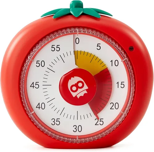 Temporizador visual para niños, temporizador magnético de cuenta regresiva de 60 minutos para aula, oficina, cocina, con funcionamiento silencioso,