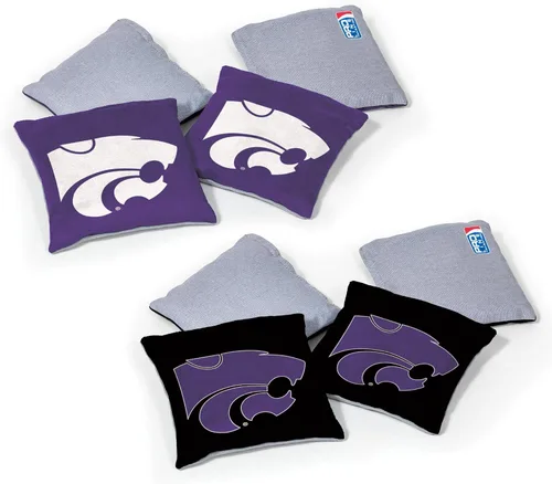 Miniatura 12 de Wild Sports - Puf de doble cara NCAA College de 8 unidades, bolsas de lanzamiento prémium para juego de cornhole, ideal para portones traseros