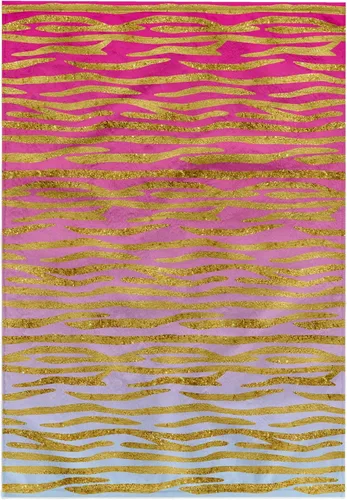 Miniatura 8 de 3dRose Pink to Blue Gradient Image of Gold Tiger Stripes Pattern 22x30 Bath Hand Pool Towel