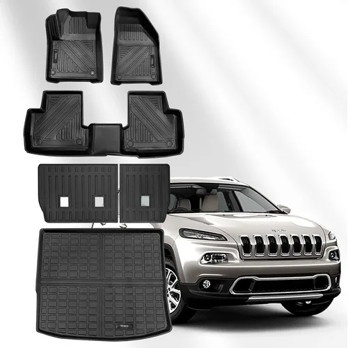 Miniatura 7 de Vanseno Alfombrilla de respaldo compatible con Jeep Cherokee 2014-2023, cubierta de asiento trasero, protector para todo tipo de clima, compatible