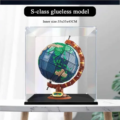 Vitrina acrílica para Lego 21332 Ideas The Globe Set, HD a prueba de polvo transparente caja de exhibición para Lego 21332 modelo (solo caja, no