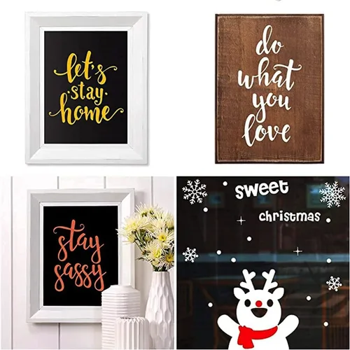 Miniatura 6 de Alinacutle Florals - Plantillas de serigrafía reutilizables para decoración del hogar, pintura sobre madera/tela/pared/taza/plato/vidrio/papel, 8.5