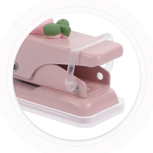 Miniatura 5 de NUOBESTY Perforadora de un solo agujero para manualidades, uso de oficina, perforadora de hojas sueltas de plástico compacto, diseño fácil de usar