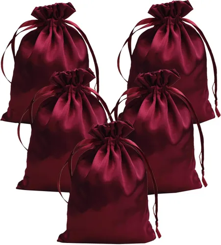 Miniatura 7 de 35 Piezas Bolsas de Regalo de Satén Beige de 5 x 7 Pulgadas - Bolsas de Baby Shower - Bolsas de Favores de Boda - Bolsa de Tela con Cordón - Bolsas