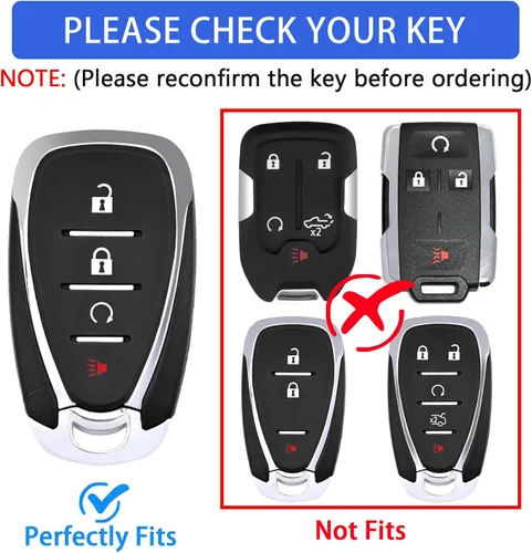 Miniatura 3 de XIYANG TRADE Funda para llavero Chevy con llavero, funda de TPU suave para llave de protección completa para Chevy Equinox Sonic Spark Traverse
