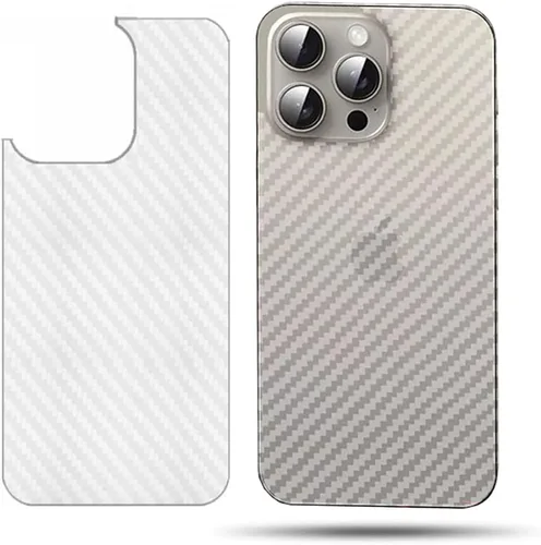 Miniatura 10 de Epivol Protector de pantalla trasera 3D Fibra de carbono Ultra Thin Protector Film para iPhone 15 Pro -2 PC Transparente