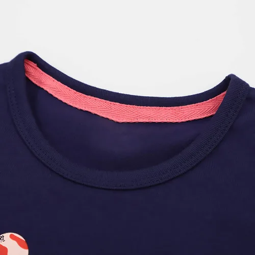 Miniatura 7 de KISSOURBABY Vestido de manga corta de algodón suave para niñas pequeñas, vestido casual de dibujos animados