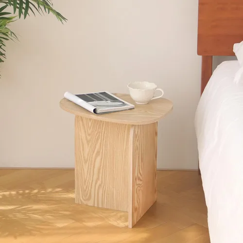Miniatura 7 de AWASEN Mesa auxiliar pequeña, mesa auxiliar mini para sala de estar, mesa auxiliar moderna con tablero único, mesa auxiliar corta para espacios