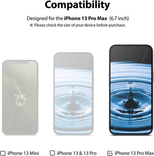 Miniatura 2 de Ringke Protector de pantalla de vidrio de cubierta completa compatible con iPhone 13 Pro Max, antiarañazos, compatible con fundas, cobertura