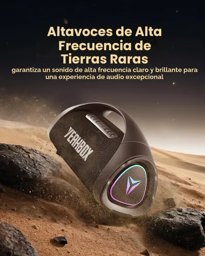 Miniatura 6 de YEAHBOX Sonic Boom MAX 300W Max Altavoz Bluetooth Grande Portátil con Sonido Fuerte, Bajo Masivo, Altavoz Impermeable IPX66 para Fiestas