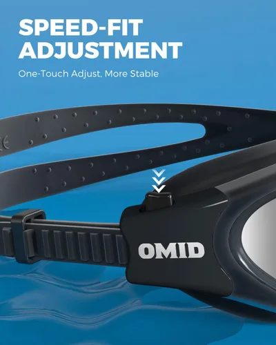 Miniatura 7 de OMID - Gafas de natación polarizadas P2, gafas antivaho para natación para hombres y mujeres adultas Marco A7-allblack Lente Plata