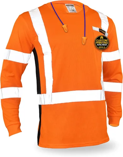 KwikSafety - Charlotte, NC - Camisas de seguridad de manga larga para operador [cinta reflectante sólida] Clase 3 ANSI probado OSHA Cinta básica |