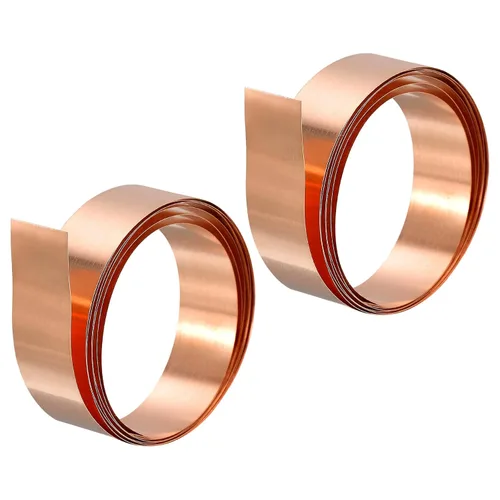 Miniatura 32 de uxcell Rollo de hoja de cobre, placa 3,280.8 ft m x 131.2 ft m x 0.2 ft m de la hoja del metal