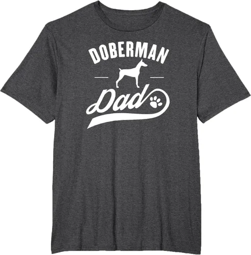 Miniatura 22 de Doberman Dad - Camiseta para amante del dueño del perro, Negro, S