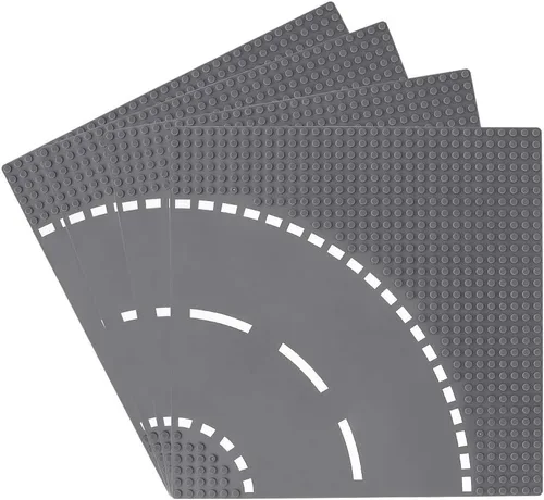 Miniatura 10 de Classic Crossroad - Juego de 2 placas base de carretera City Street, 9.8 x 9.8 in, para ladrillos de construcción, compatible con todas