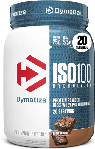 Miniatura 15 de Dymatize x Dunkin' Glazed Donut ISO100 Proteína de suero en polvo, 0.88 oz de proteína, 0.19 oz de BCAA, 120 Cal., Sin gluten, 0.04 oz de grasa