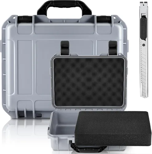 Miniatura 14 de Relaxweex 1 Pieza Estuche Rígido Impermeable de 14.3 x 11.4 x 4.5 Pulgadas con Inserto de Espuma Personalizable DIY Estuche Protector Portátil