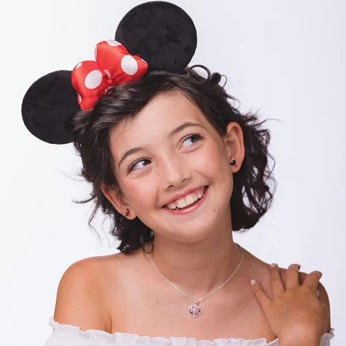 Miniatura 2 de Disney Mismatched Stud Earrings Mickey and Minnie Mouse Silver Plated Officially Licensed