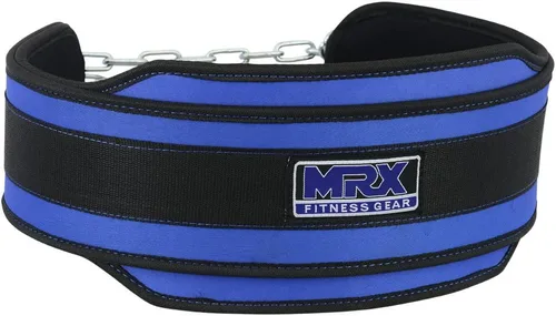 Miniatura 4 de MRX - Cinturón de levantamiento de pesas con cadena de metal para ejercicio y fitness