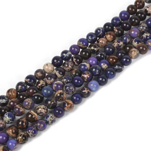 Miniatura 25 de Cuentas sueltas redondas de cristal curativo de 0.16 pulgadas (0.157 in) para hacer joyas