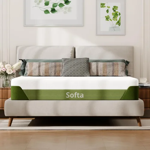 Miniatura 11 de Softa Colchón de espuma viscoelástica de gel refrescante completo de 10 pulgadas, viscosa de bambú, firmeza media, certificado Certi-PUR y Oeko-TEX