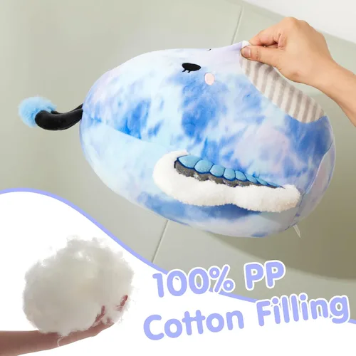 Miniatura 5 de Houwsbaby Peluche de mariposa de 12 pulgadas, almohada de felpa de mariposa azul, juguetes de peluche de mariposa, almohada blanda para cumpleaños