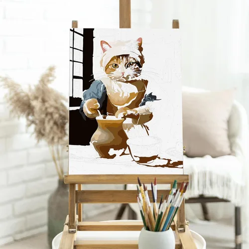 Miniatura 8 de NiArt Pintura por Números para Adultos Principiantes, Pintura por Números DIY sobre Lienzo para Niños, Kits de Pintura al Óleo para Regalo y Maid
