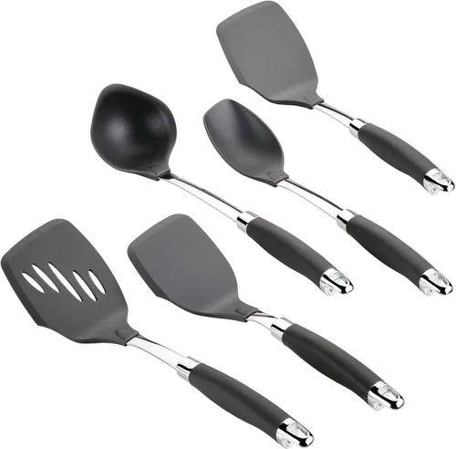 Miniatura 6 de Anolon SureGrip tenedor de carne de acero inoxidable/herramienta de cocina, 13.25 pulgadas, gris, 46288