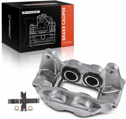 A-Premium Conjunto de pinza de freno de disco compatible con modelos Subaru seleccionados - Impreza WRX/WRX TR/WRX Limited 2006-2007 2.5L