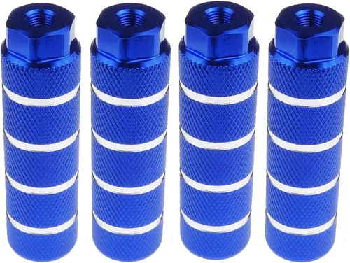 Miniatura 9 de 2 pares de reposapiés de aleación de aluminio para bicicleta de montaña, clavijas de acrobacias traseras, compatibles con ejes de 3/8 pulgadas Negro