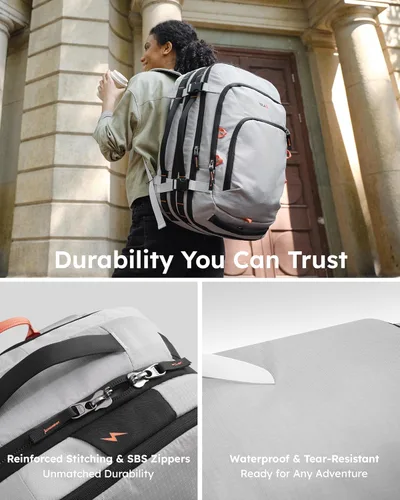 Miniatura 7 de Tolaccea - Mochila de viaje, aprobada para vuelos TSA, equipaje de mano para negocios, mochila resistente para computadora de gran tamaño, duradera