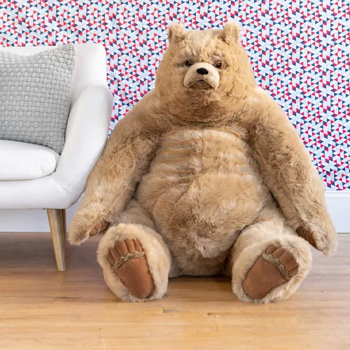 Miniatura 4 de Manhattan Toy Kodiak Bear Jumbo 40" Huggable Animal de peluche y decoración de habitación de felpa para 4 años en adelante