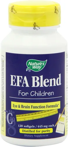 Miniatura 4 de Nature's Way EFA Blend para niños con vitamina E, apoya la función ocular y cerebral*, 120 cápsulas blandas