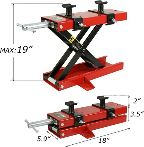 Miniatura 2 de F2C Mini motocicleta de 1100 libras, elevador central, elevador de gato, bicicletas, ATV, Street Bikes Cruisers Touring Motorcycle Dirt Bike Stand
