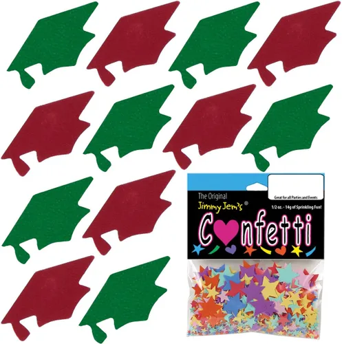 Miniatura 59 de Confetti Grad Cap Negro, Azul Marino Combo - 2 bolsas de media onza (1 oz)