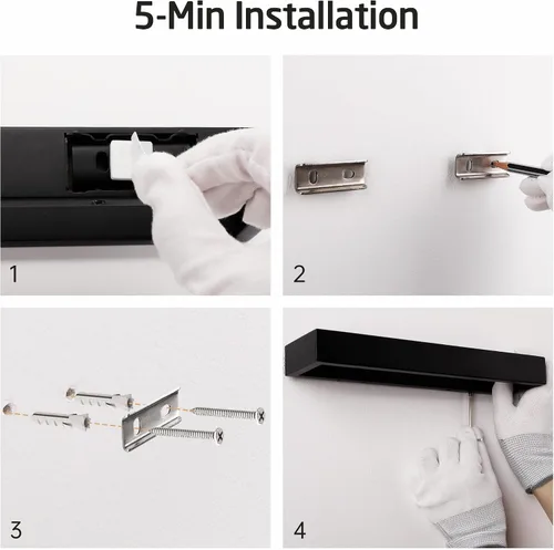 Miniatura 7 de KES Toallero negro para toalla de baño, toallero de mano de 10 pulgadas, accesorios de baño modernos, montaje en pared, acero inoxidable SUS304