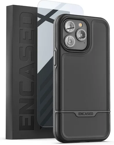 Miniatura 17 de ENCASED Funda a prueba de golpes compatible con iPhone 14, funda ultra protectora resistente para teléfono, serie Rebel (negro)