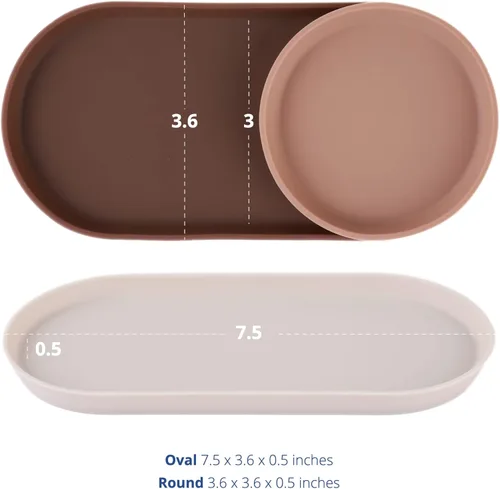 Miniatura 3 de BLUE GINKGO Mini Bandejas de Silicona – Juego de 6 Organizadores Fáciles de Limpiar para Baño, Cocina, Escritorio, Tocador y Cosméticos