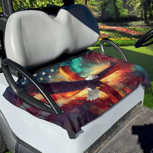 Miniatura 43 de Yewattles Funda de Asiento de Carrito de Golf Portátil Toalla de Asiento Club Car Ajuste Universal Carrito de Golf de 2 Asientos