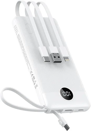 Miniatura 9 de VEEKTOMX Cargador portátil con cables integrados, cargador de batería de 10000 mAh para iPhone, carga rápida, USB C, paquete de baterías esenciales