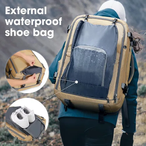 Miniatura 3 de Maelstrom Mochila de transporte de 40-50L, mochila de viaje grande para hombres y mujeres, mochila para laptop aprobada por la TSA de 17.3 pulgadas