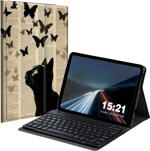 Miniatura 17 de Funda de teclado para Samsung Galaxy Tab S6 Lite 2022/2020, Galaxy Tab S6 Lite SM-P610/P613/P615/P619 con teclado Bluetooth inalámbrico desmontable